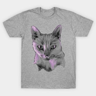 Purple Lit Cat T-Shirt